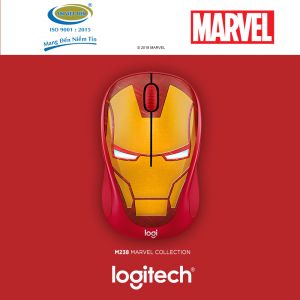 Chuột không dây Logitech M238 Marvel Iron Man - Chính Hãng